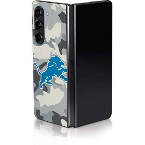 NFL Detriot Lions Camo Galaxy Z Fold5 5G Skin